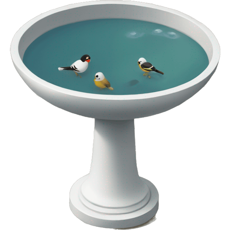 contemporary bird bath emoji