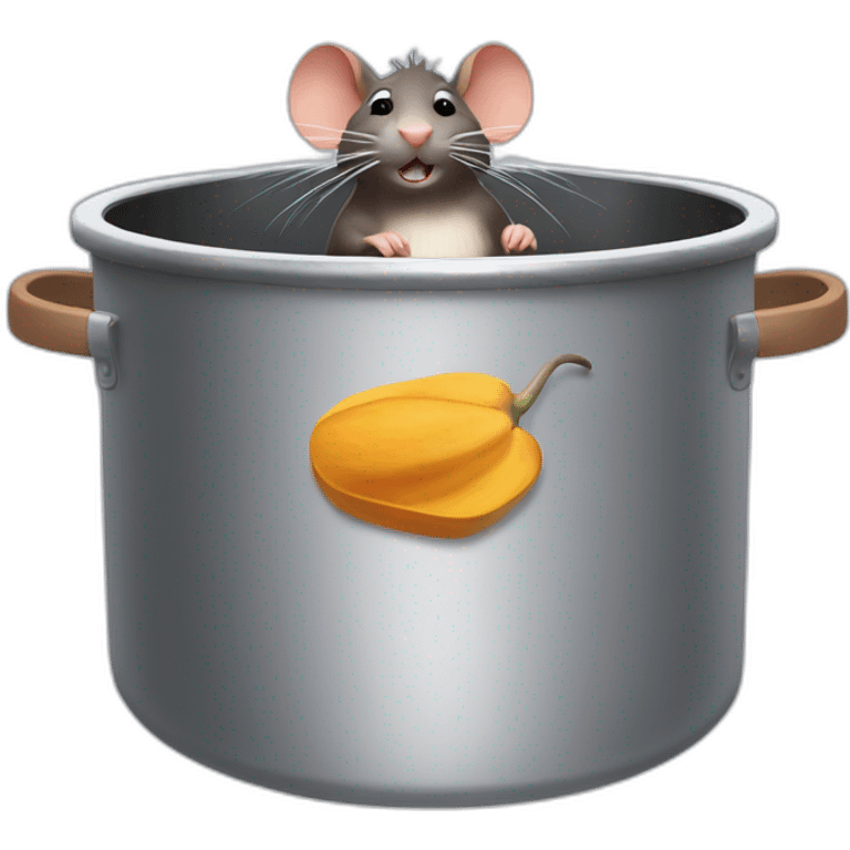 ratatouille rat in a cooking pot emoji