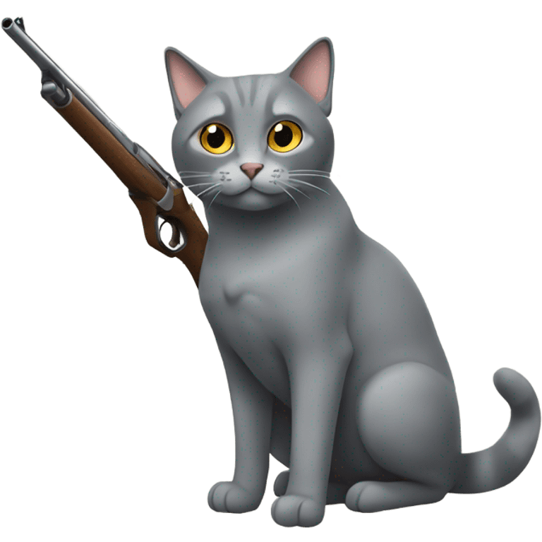 Grey-Cat-With-Shotgun emoji