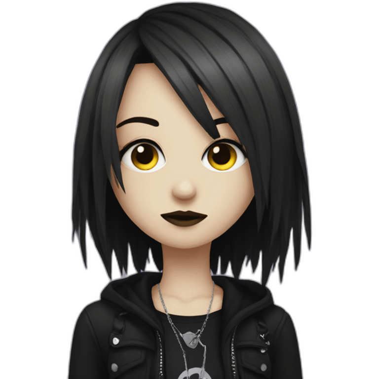 Emo goth girl emoji