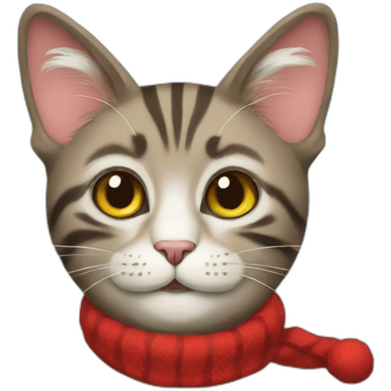 Cat in christmas mode emoji