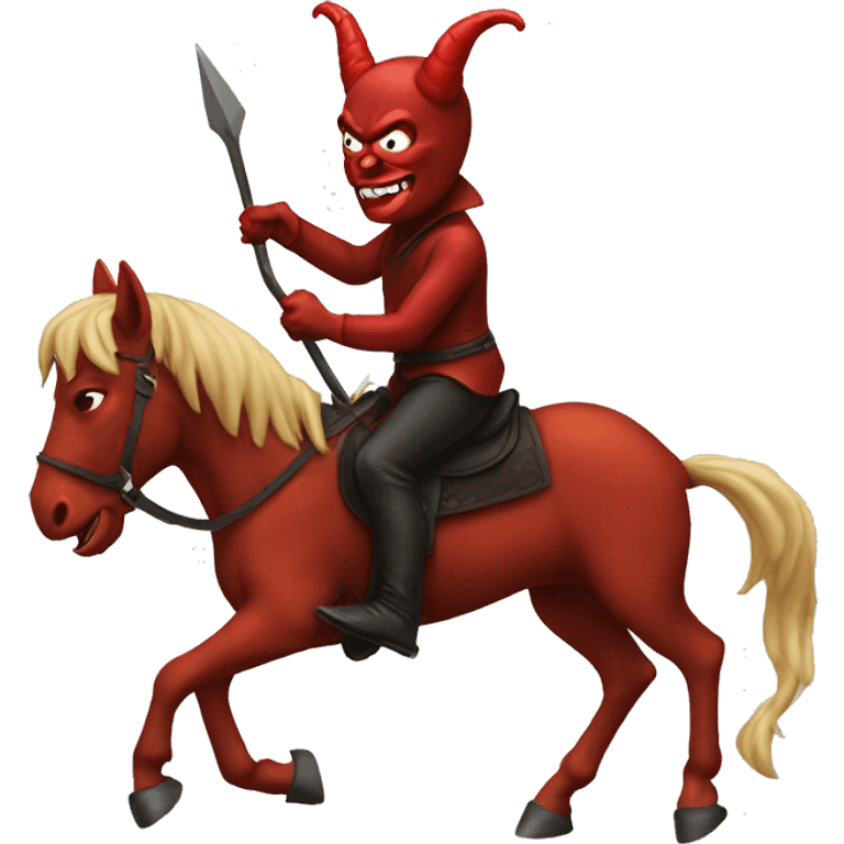 The devil riding a horse emoji