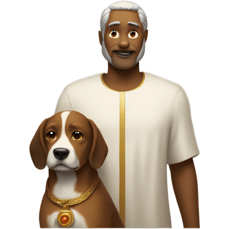 Dog and a god emoji