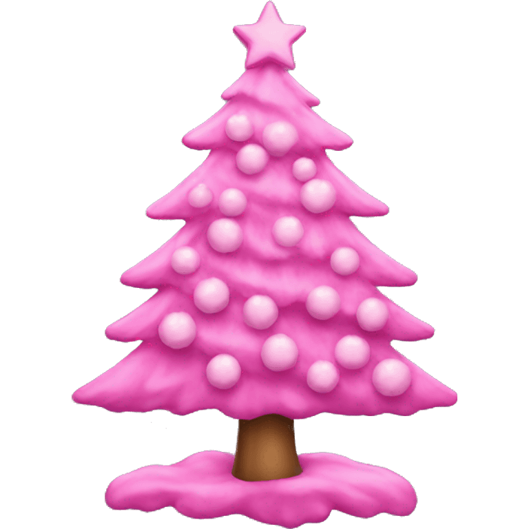 Pink Christmas tree  emoji