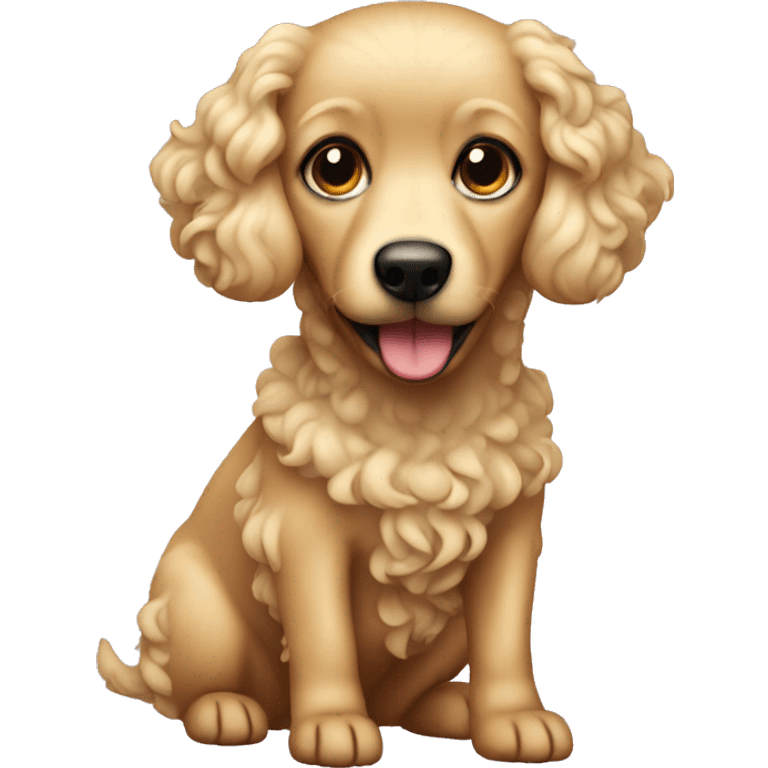 Small blonde curly dog emoji