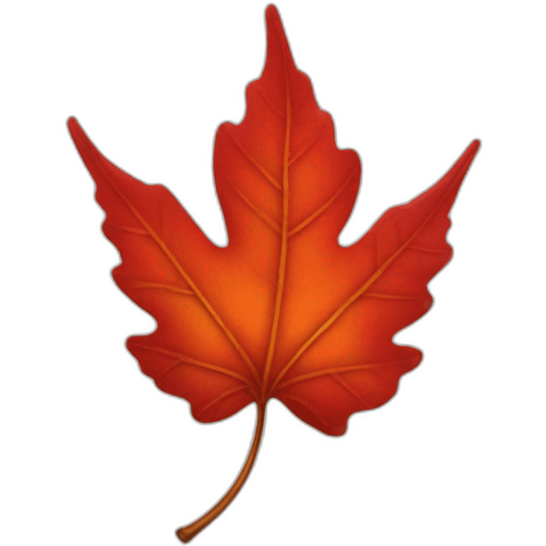 Red autumn leaf emoji