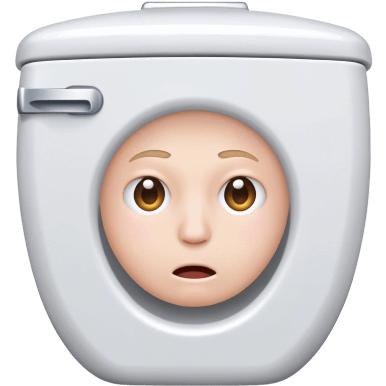 A white head in a toilet emoji