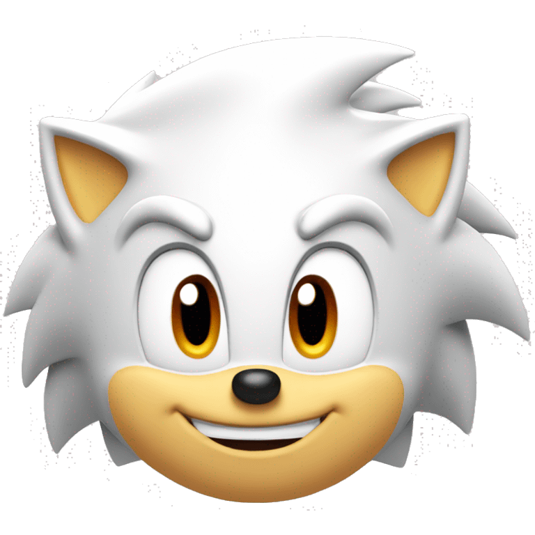 Sonic the hedgehog face, he is smiling  emoji