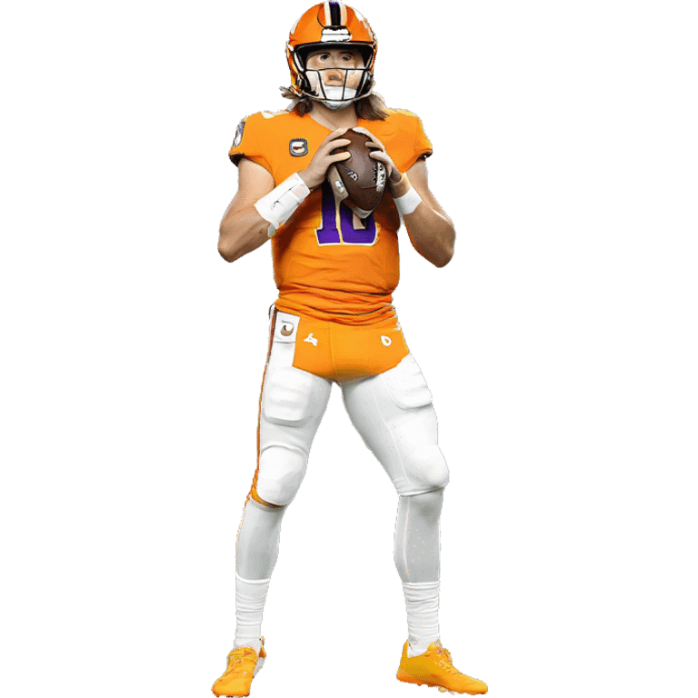 justin herbert standing over trevor lawrence  emoji