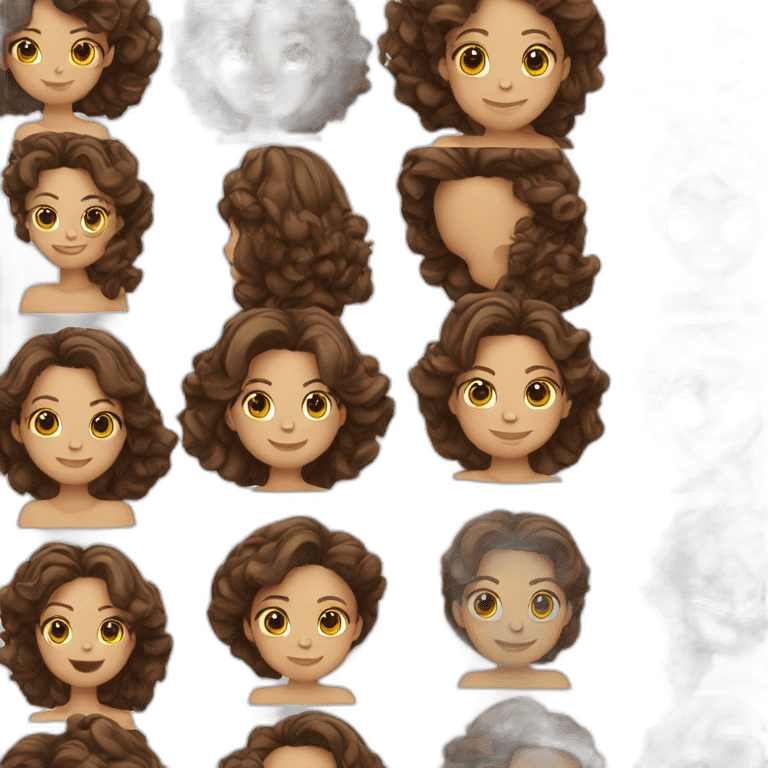 profesora contabilidad cabello rizado  emoji