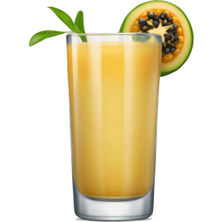 Maracuja juice in a glass emoji