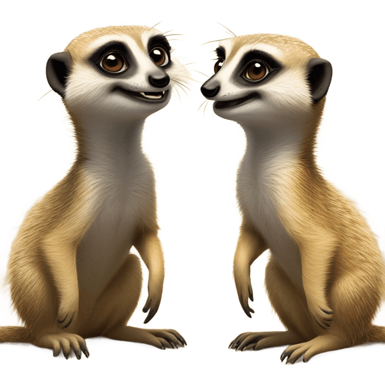 Two meerkats grimacing emoji