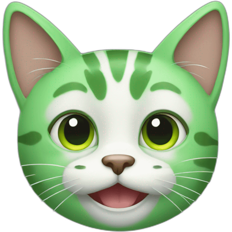 happy green cat emoji