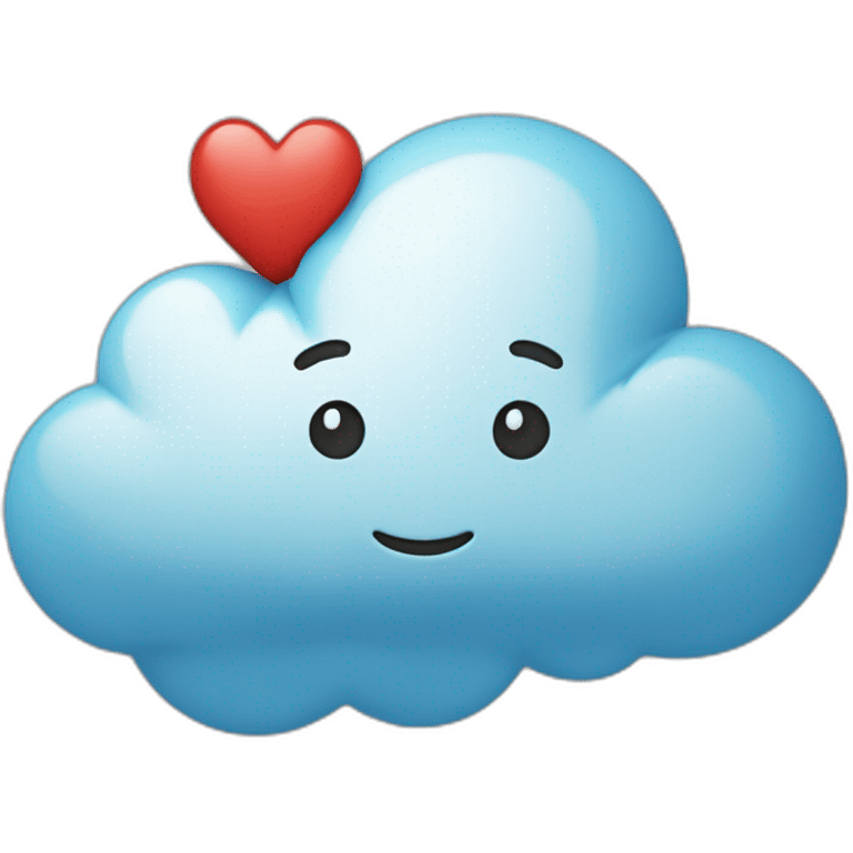 Coeur sur un nuage brisé emoji