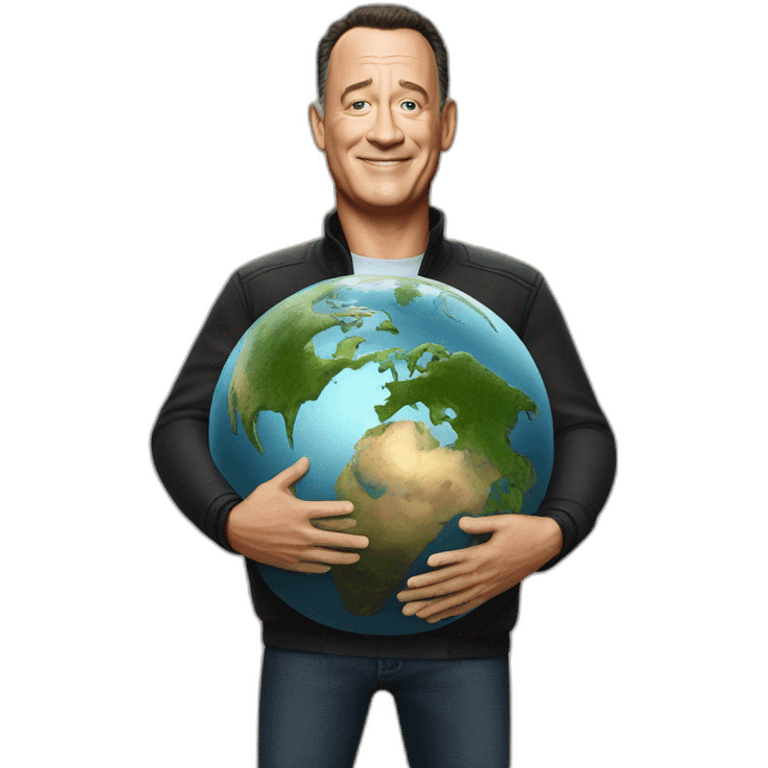 tom hanks hugs the earth emoji