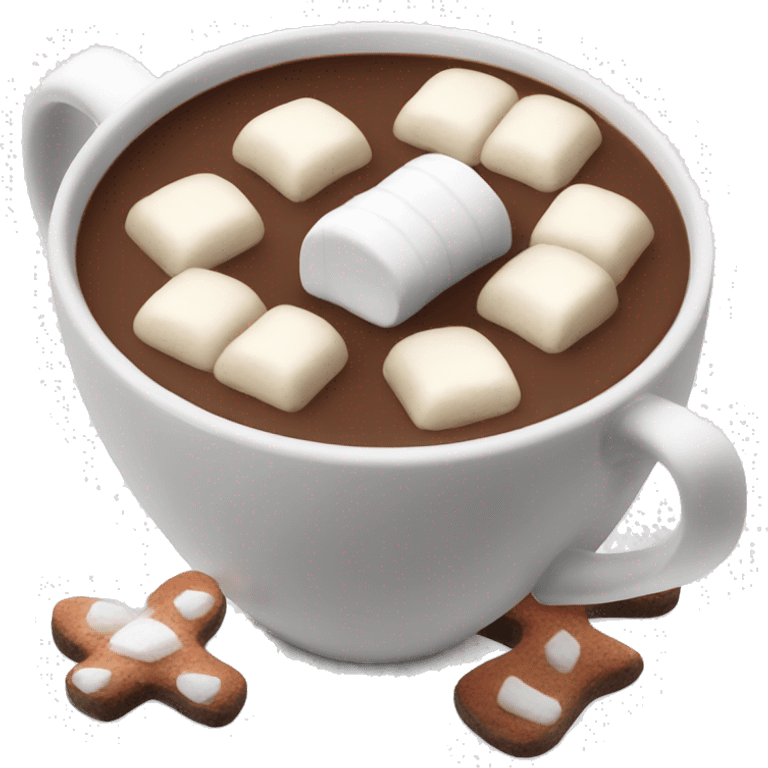 Hot chocolate with marshmallows  emoji