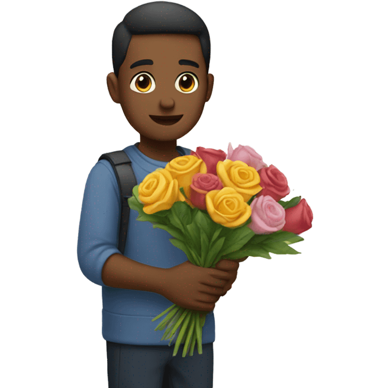 Someone handing flowers emoji