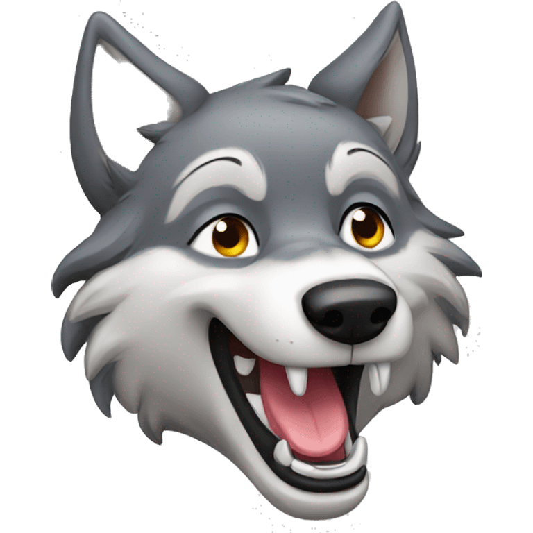 happy wolf emoji