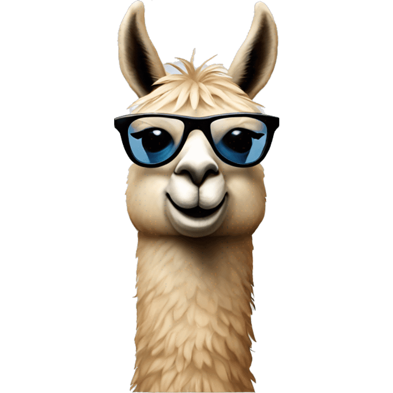 llama wearing shades with a smirk emoji