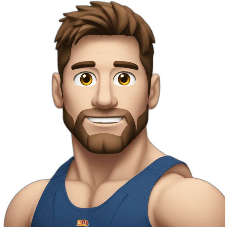 Messi Muscular Bodybuilder emoji