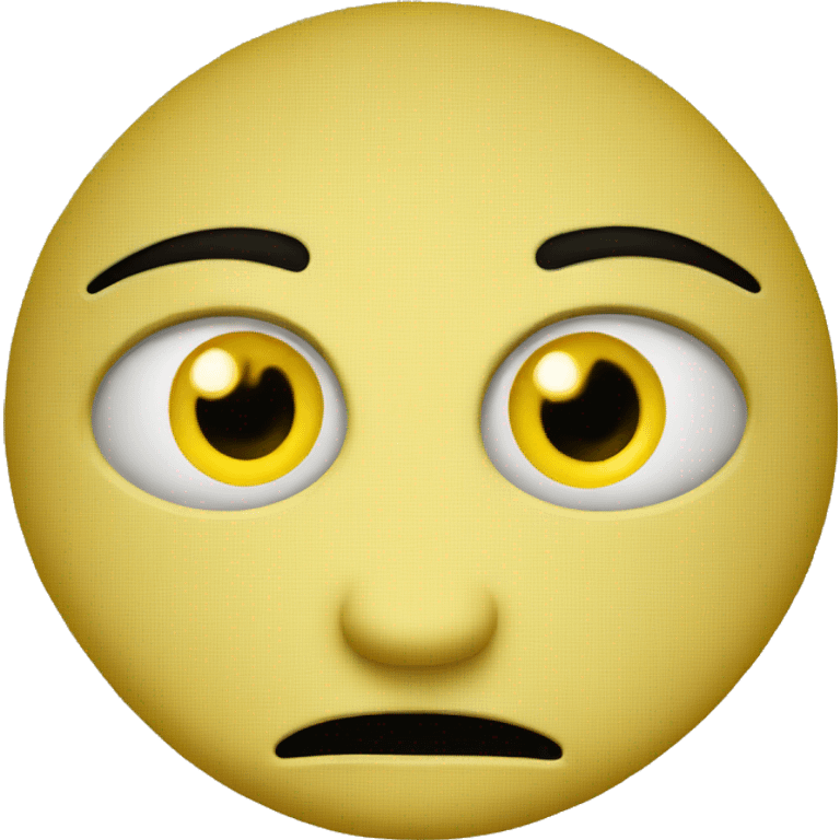 Yellow face with eyes looking down emoji