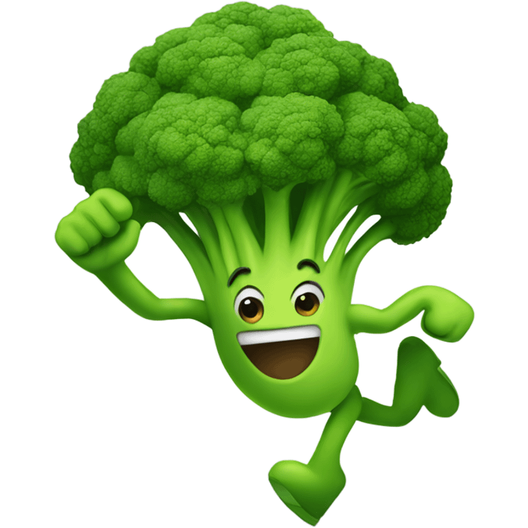 sprinting broccoli joyfully  emoji