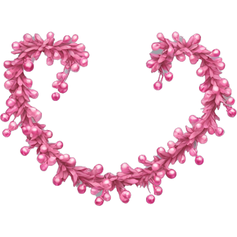 Pink Christmas garland  emoji