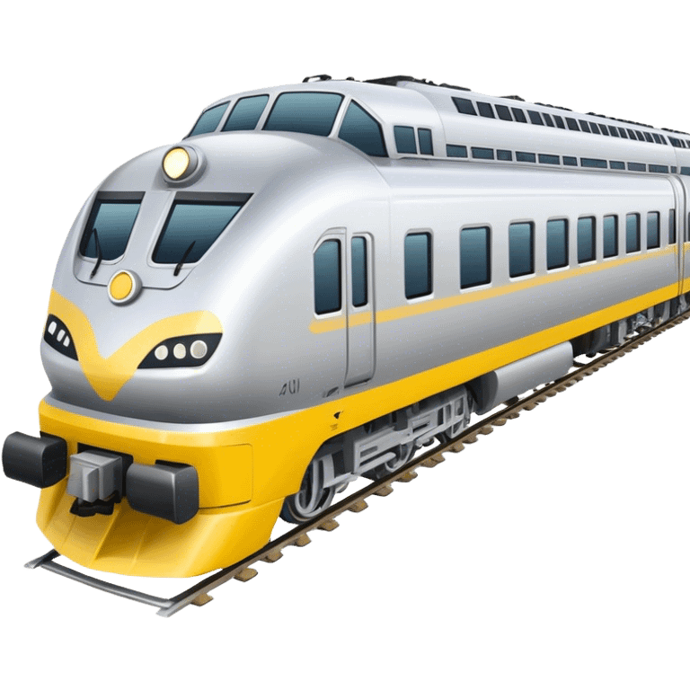 Australian passenger train (Iconic colour: Silver and yellow) emoji