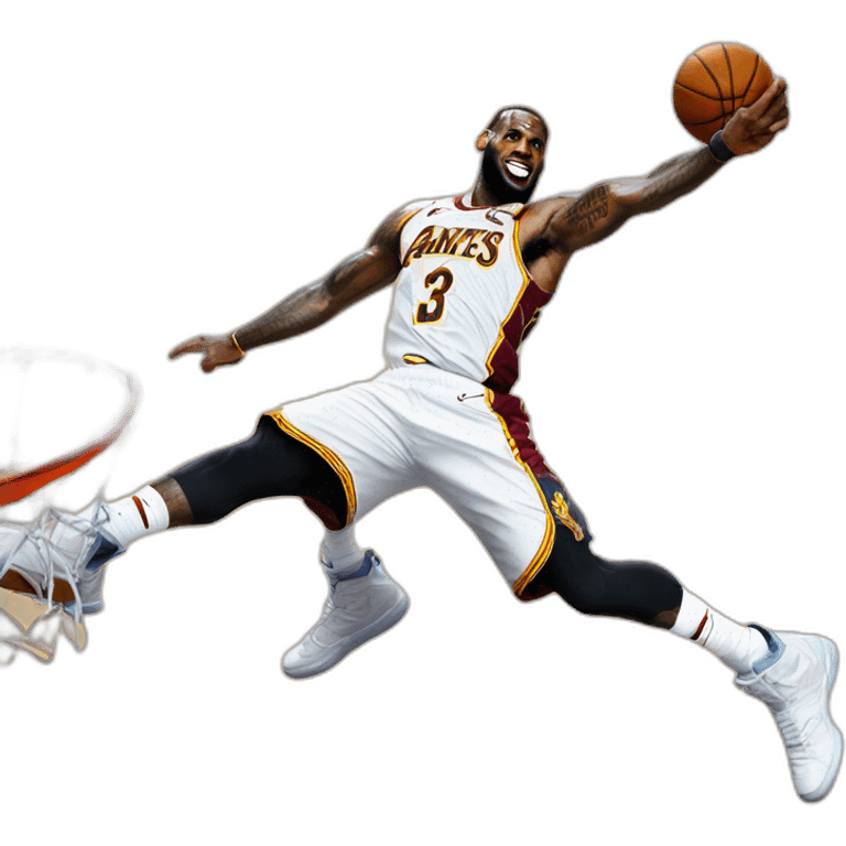 Lebron James dunk emoji