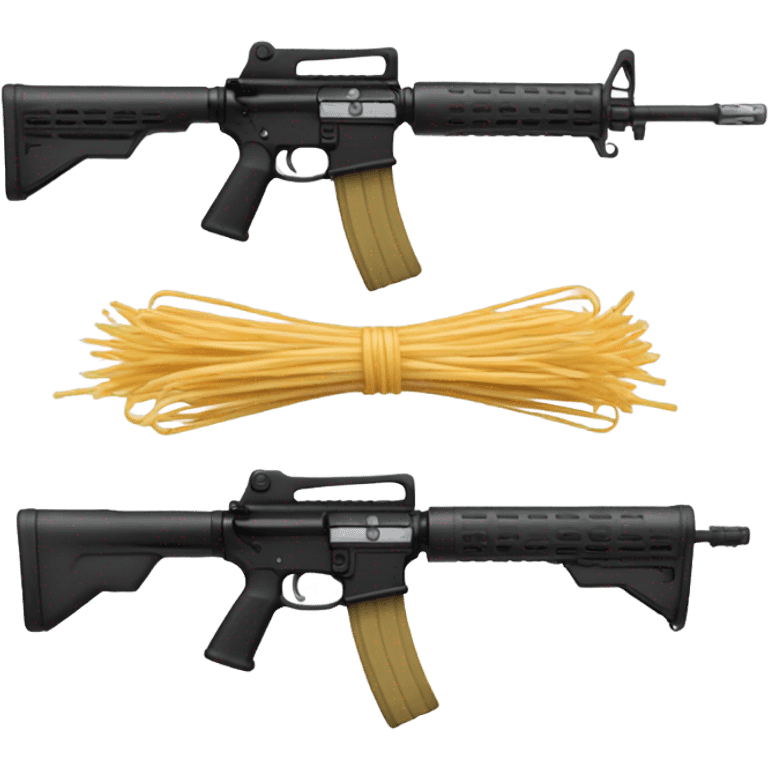 Spaghetti noodle with an AR-15 emoji