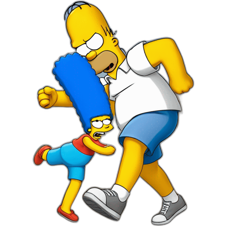 Homer simpson attacking bart emoji