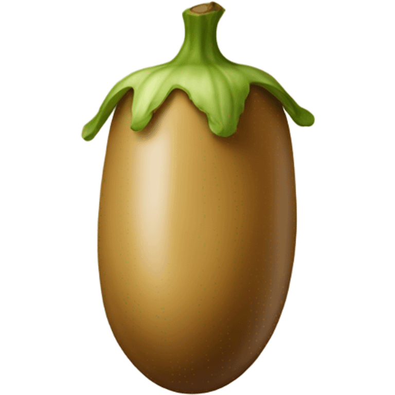 Tan colored Egg plant emoji