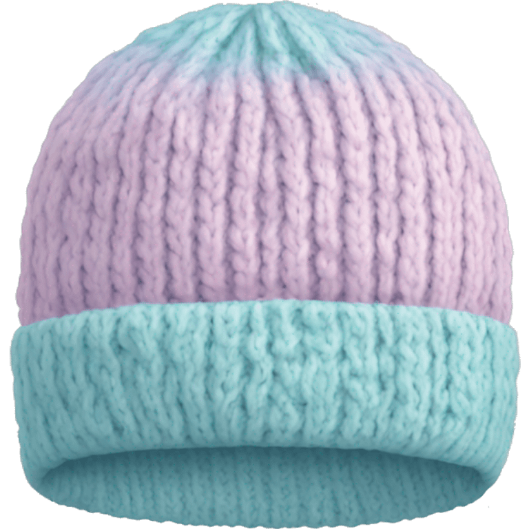 Pastel knit hat emoji