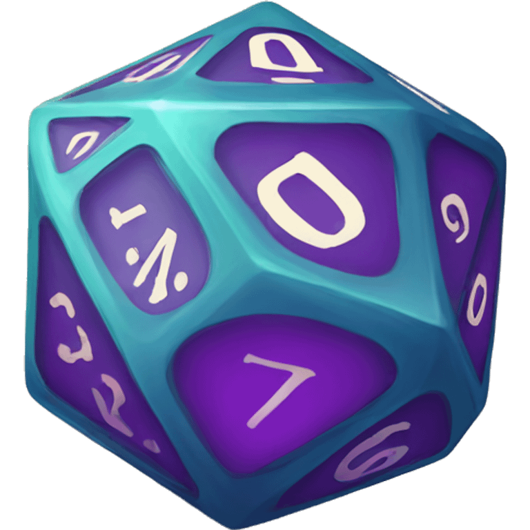 d20 dice fantasy with screen emoji