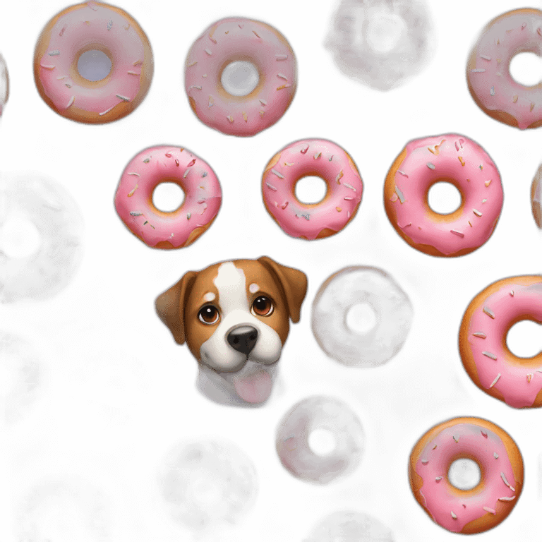 Dog and donuts emoji