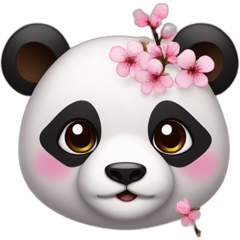 Cherry blossom panda emoji