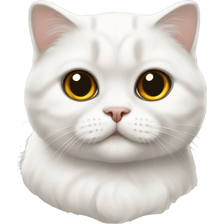 white Scottish Fold cat emoji