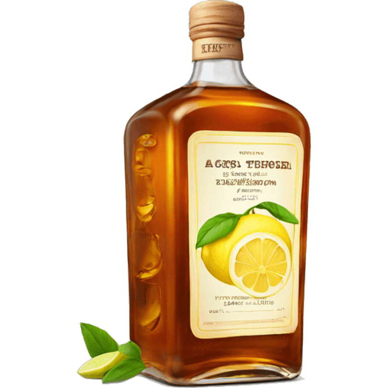 Bourbon, ginger, lemon label  emoji