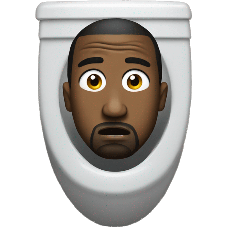 Kanye west face coming out of toilet emoji