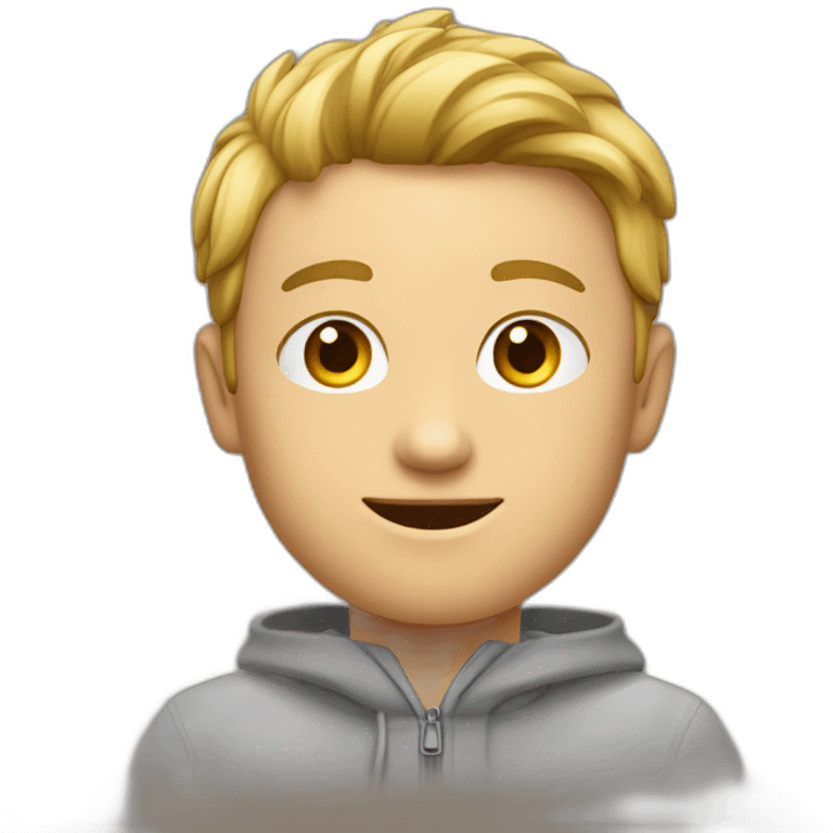 Ein lachender Junge auf dem Haus emoji