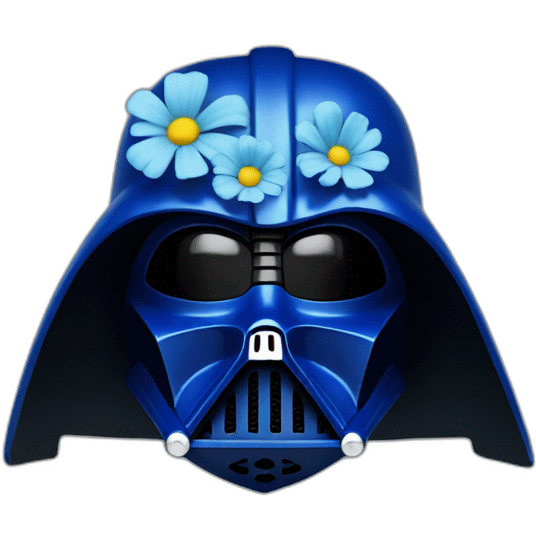 blue flower darth vador mask emoji