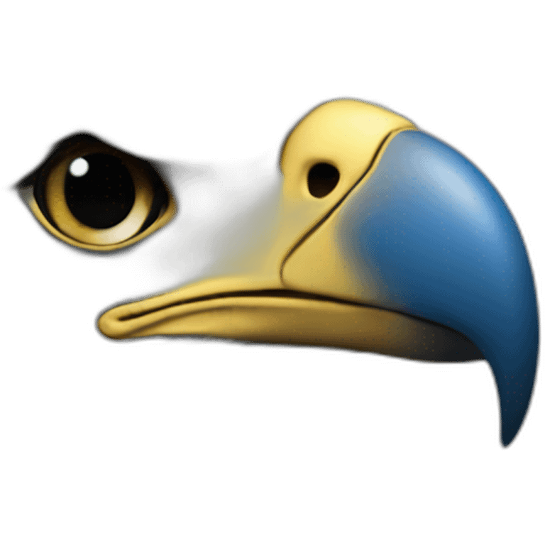 Eagle blue and black emoji