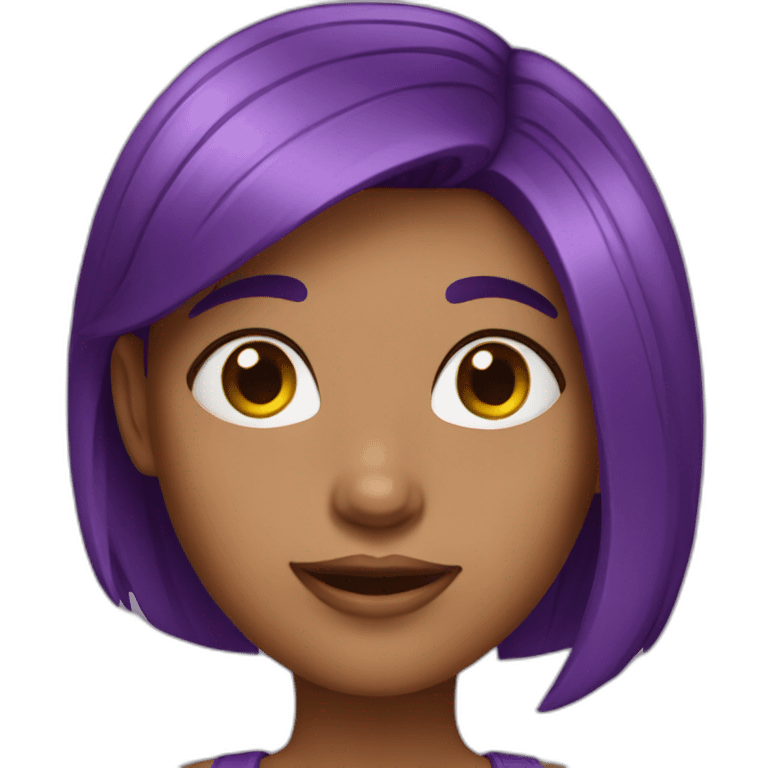  Girl woth purple hair emoji