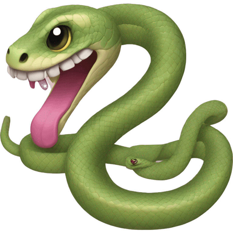 Serpiente rosa emoji