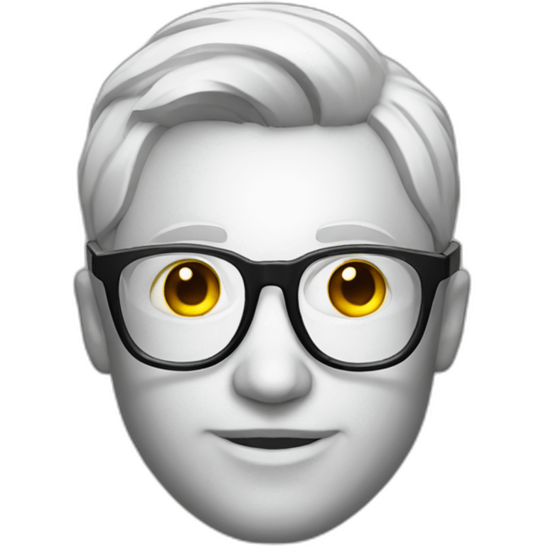 Horny man wearing glasses emoji