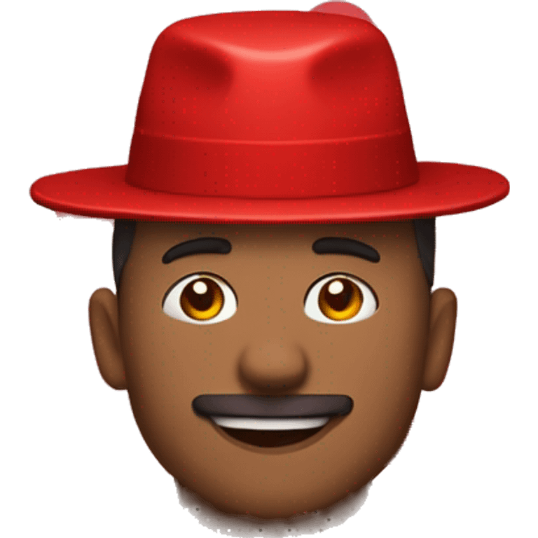 un gâteaux boxeur avec chapeau rouge emoji