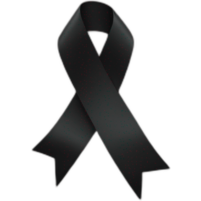 a black ribbon emoji