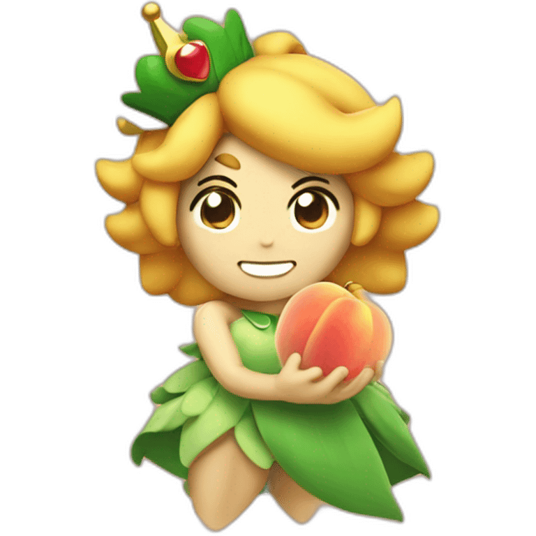 priness peach mixed with bowser emoji