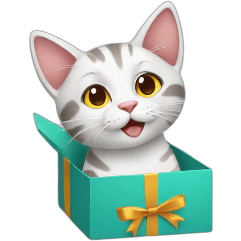 cat in gift box emoji