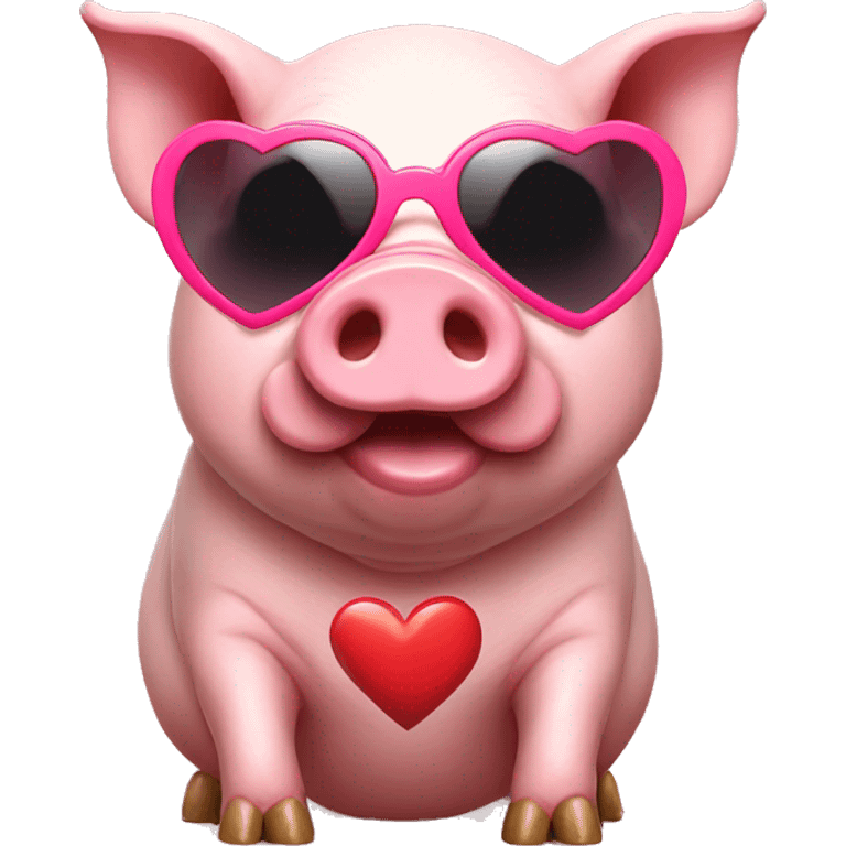 pig with heart sunglasses emoji